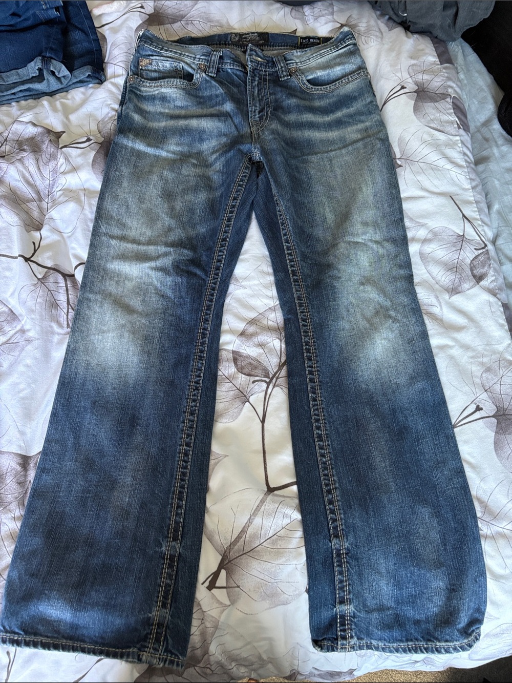Silver Jeans Men’s Bootcut Faded Blue Denim